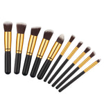 10 piece makeup brush set W714