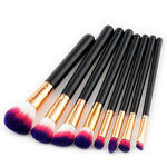 8 piece makeup brush set W655