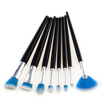 8 piece makeup brush set W670