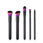 5 piece makeup brush set W536